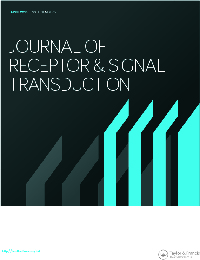 Cover image for Journal of Receptors and Signal Transduction, Volume 38, Issue 2, 2018