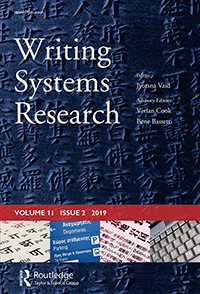 Cover image for Writing Systems Research, Volume 11, Issue 2, 2019
