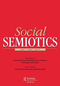 Cover image for Social Semiotics, Volume 27, Issue 3, 2017