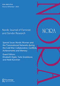 Cover image for NORA - Nordic Journal of Feminist and Gender Research, Volume 30, Issue 1, 2022