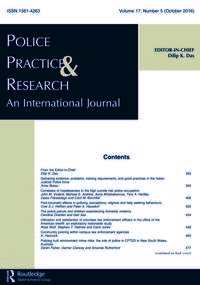 Cover image for Police Practice and Research, Volume 17, Issue 5, 2016