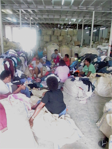 Figure 3. Choosing clothes with other urban village women at Value City.
