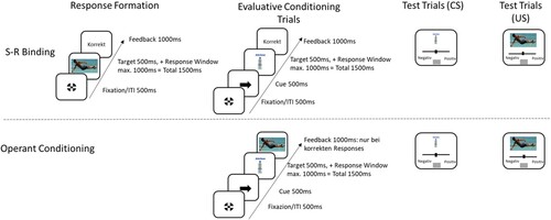 Figure 1. Trial procedure in SR (upper panel) and OC (lower panel) conditions.