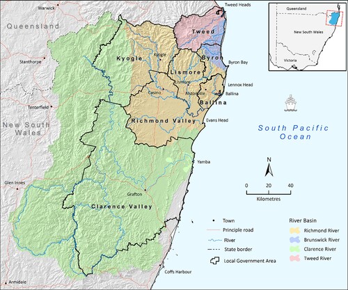 Figure 2. Map of Northern Rivers Region NSW(Source: CSIRO Citation2023).