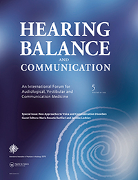 Cover image for Hearing, Balance and Communication, Volume 19, Issue 5, 2021