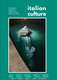 Cover image for Italian Culture, Volume 40, Issue 1, 2022
