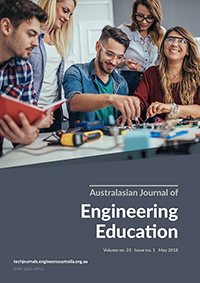 Cover image for Australasian Journal of Engineering Education, Volume 23, Issue 1, 2018