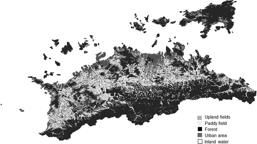 Figure 2 Land-use map of Kagawa Prefecture.