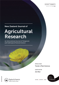 Cover image for New Zealand Journal of Agricultural Research, Volume 65, Issue 4-5, 2022