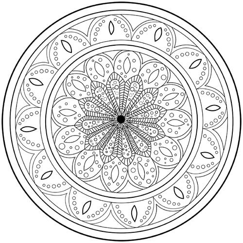 Figure 1 An Example of a Modern Pre-Drawn Mandala (Note. Obtained from http://www.free-mandalas.net)