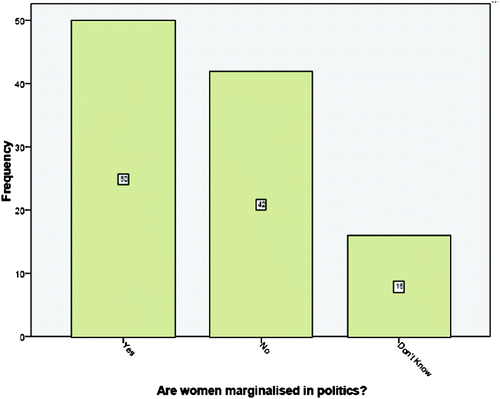 Figure 2: Perceptions of women's political participation in KwaZulu-Natal
