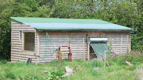 Figure 3. The bathhouse at Landmatters, Devon.