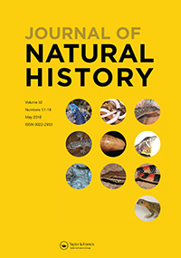 Cover image for Journal of Natural History, Volume 52, Issue 17-18, 2018