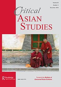 Cover image for Critical Asian Studies, Volume 50, Issue 4, 2018