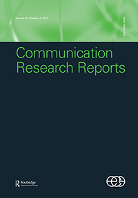 Cover image for Communication Research Reports, Volume 35, Issue 4, 2018
