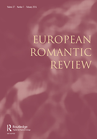 Cover image for European Romantic Review, Volume 27, Issue 1, 2016