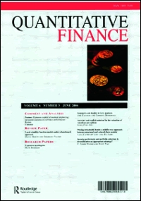 Cover image for Quantitative Finance, Volume 4, Issue 5, 2004