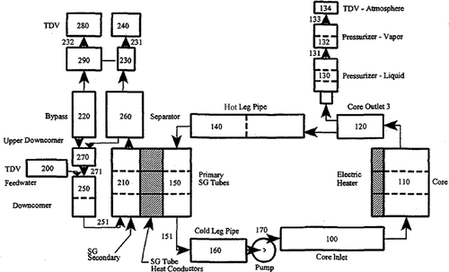 Fig. 6. Nodalization of RELAP5 model.Citation27