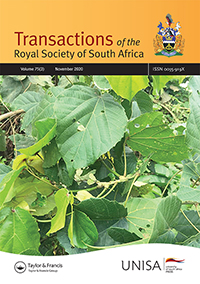 Cover image for Transactions of the Royal Society of South Africa, Volume 75, Issue 3, 2020