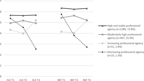 Figure 1. Teacher’s professional agency profiles.