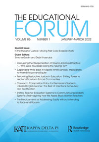 Cover image for The Educational Forum, Volume 86, Issue 1, 2022