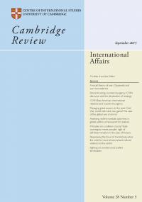 Cover image for Cambridge Review of International Affairs, Volume 28, Issue 3, 2015