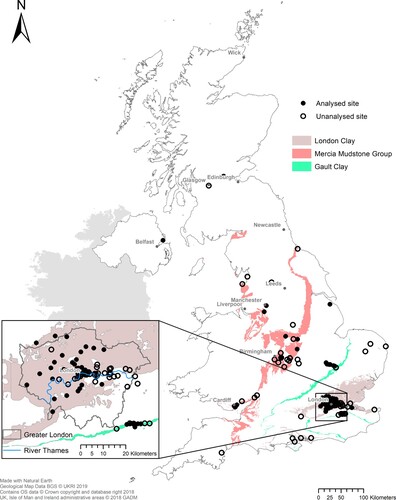 Figure 2. GIS geology map showing the geographic distribution of the DINGO Database tests for fine-grained deposits.