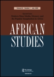 Cover image for African Studies, Volume 66, Issue 2-3, 2007