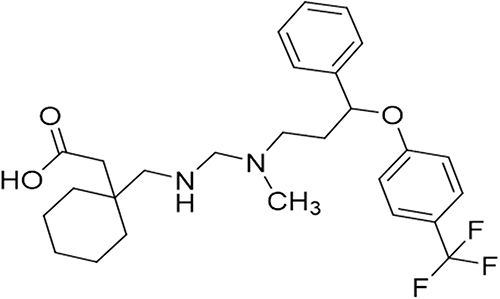 Figure 1 Structure of the Gabapentin-fluoxetine derivative GBP1F.