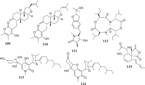 Figure 6. Metabolites with ability to influence the immune isolated from Fusarium spp.