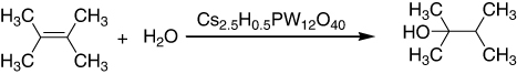 Scheme 12. Hydration of alkene using HPA.