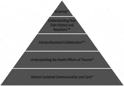 Figure 1. Trauma-informed care pyramid.Citation8