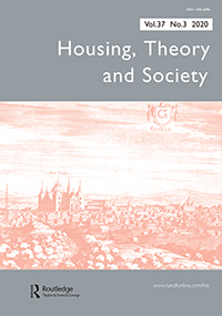 Cover image for Housing, Theory and Society, Volume 37, Issue 3, 2020