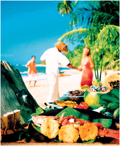 Figure 2 Photograph used by the Costa Rican Tourism Board as part of a publicity campaign called “No Artificial Ingredients” to promote the South Caribbean region of Costa Rica. (Photo collection of Susan Frohlick)