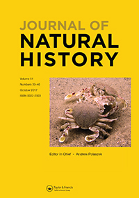 Cover image for Journal of Natural History, Volume 51, Issue 39-40, 2017