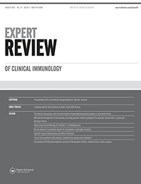Cover image for Expert Review of Clinical Immunology, Volume 16, Issue 8, 2020