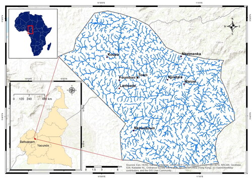 Figure 1. The study area, MoF, presented by its drainage map.