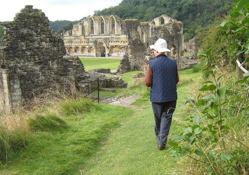 Peter Fergusson at his beloved Rievaulx Abbey, North Yorkshire, September 2012Photo: Caroline Bruzelius