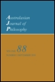 Cover image for Australasian Journal of Philosophy, Volume 88, Issue 1, 2010