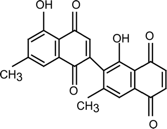 FIG 1. Chemical structure of diospyrin.