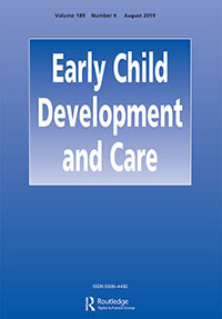 Cover image for Early Child Development and Care, Volume 189, Issue 9, 2019