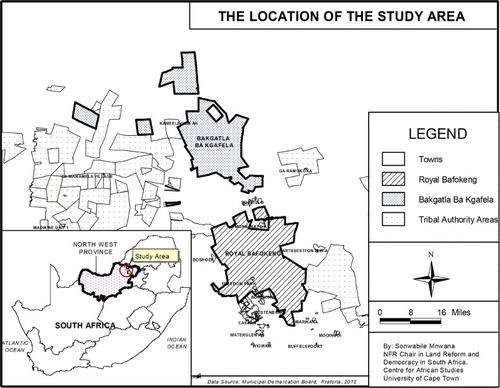 Figure 1: Map showing the study area