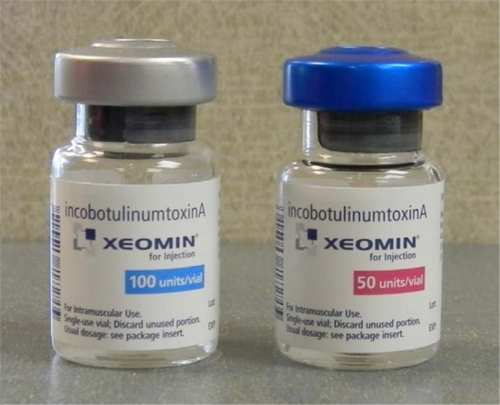 Figure 1 Recently US FDA approved botulinum toxin type A, Xeomin ® (incobotulinumtoxinA).