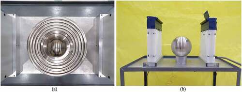 Fig. 12. The NeSO experiment. (a) Partial assembly. (b) Assembled configuration with NoMAD detectors