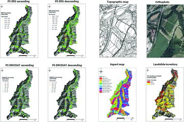 Figure 4. Available input data for the Setta basin study area.