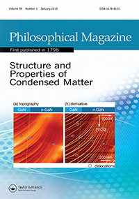 Cover image for Philosophical Magazine, Volume 99, Issue 1, 2019