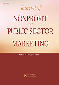 Cover image for Journal of Nonprofit & Public Sector Marketing, Volume 31, Issue 3, 2019