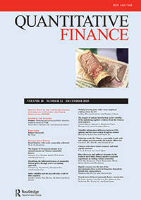 Cover image for Quantitative Finance, Volume 20, Issue 12, 2020
