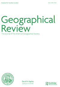Cover image for Geographical Review, Volume 113, Issue 2, 2023