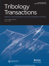 Cover image for Tribology Transactions, Volume 62, Issue 5, 2019